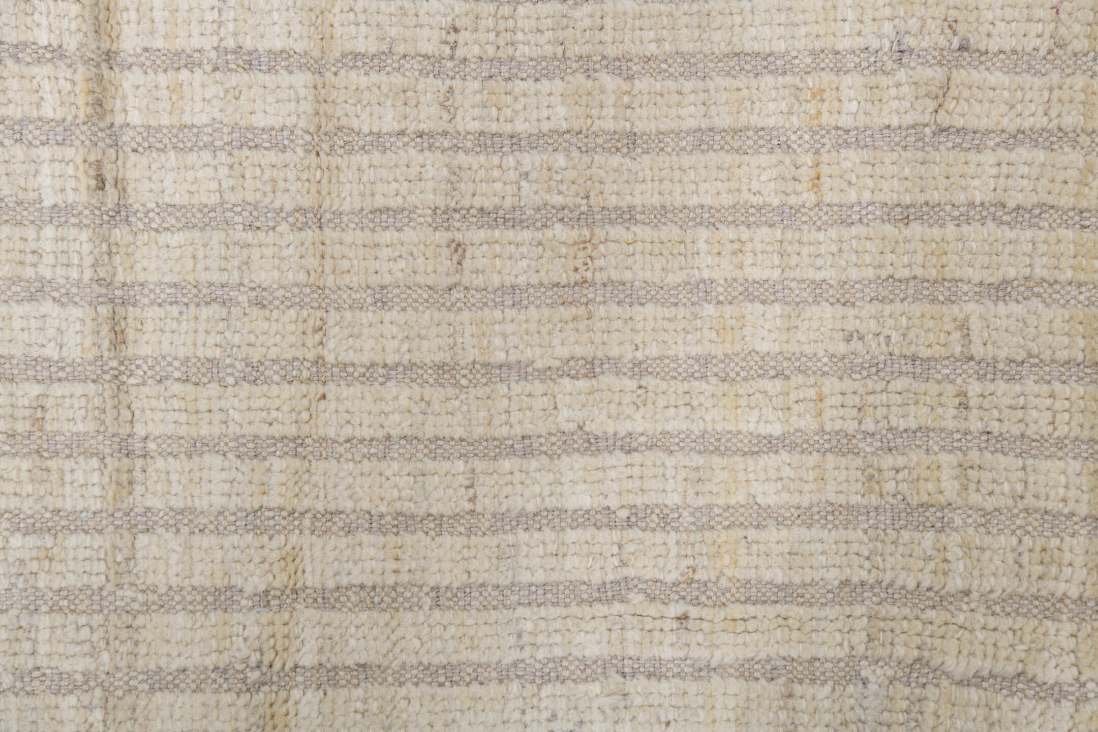 7' x 11' one-of-a-kind handmade vintage Tulu large size rug. Color palette: ivory, cream, beige, taupe, gray