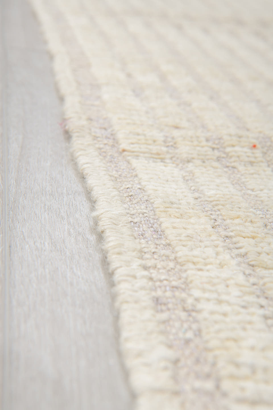 7' x 11' one-of-a-kind handmade vintage Tulu large size rug. Color palette: ivory, cream, beige, taupe, gray