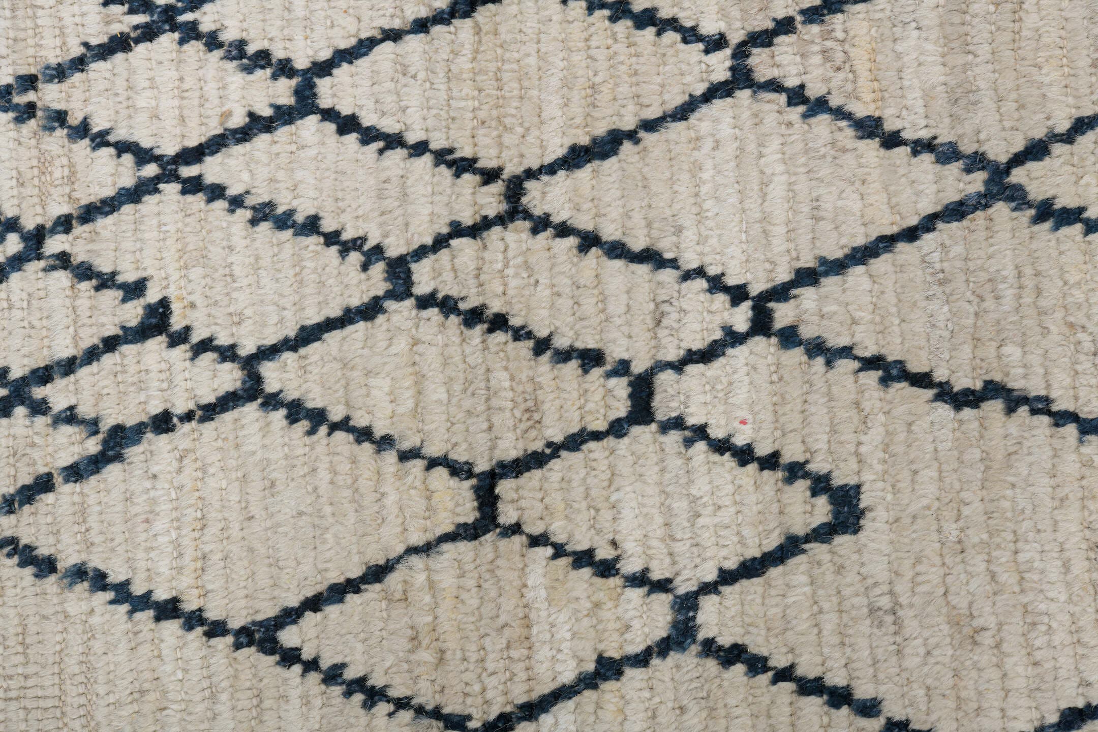9' x 12' one-of-a-kind handmade vintage Tulu large size rug. Color palette: ivory, charcoal, taupe, cream, slate, gray