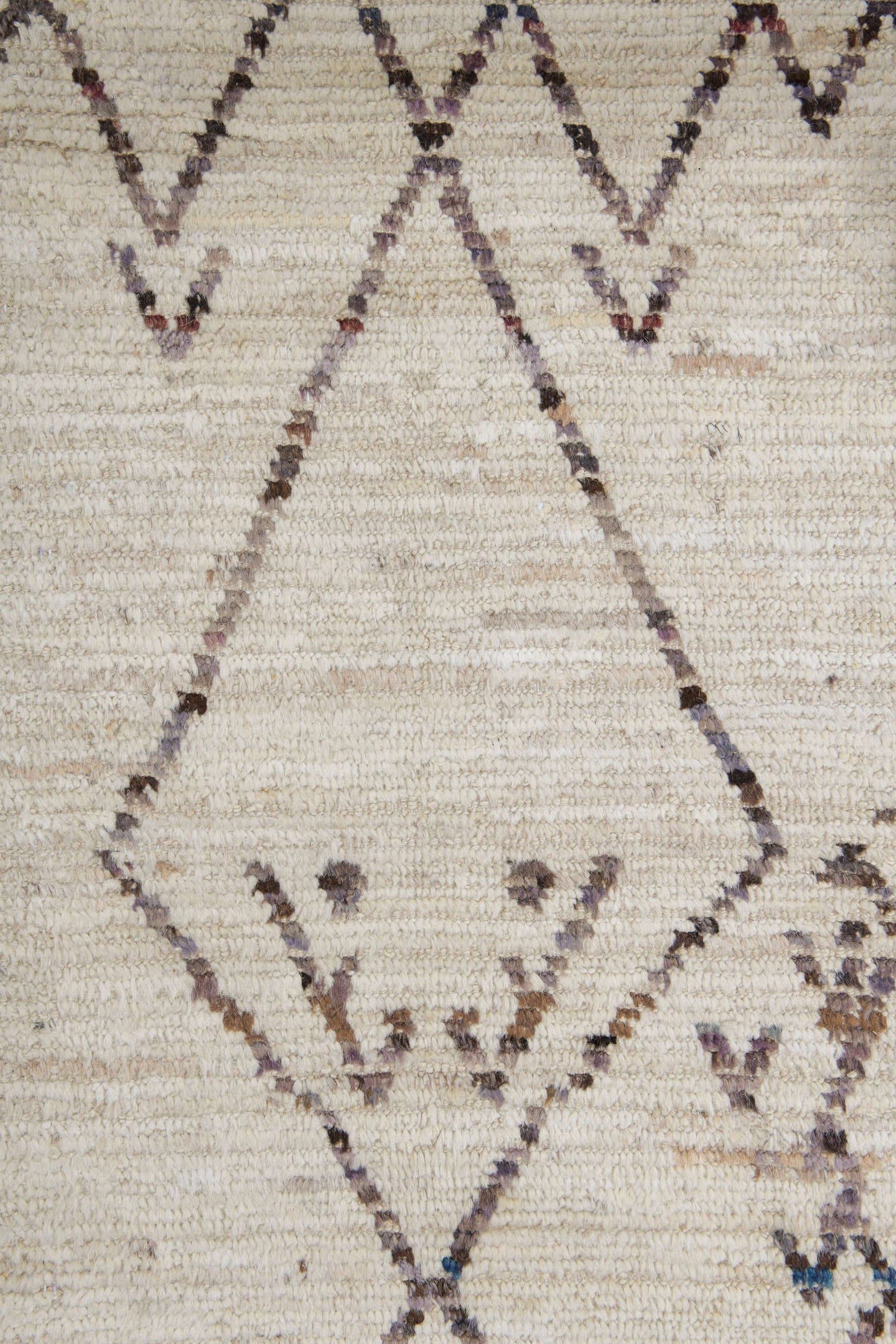 10' x 14' one-of-a-kind handmade vintage Tulu large size rug. Color palette: ivory, charcoal, taupe, brown, camel, gray