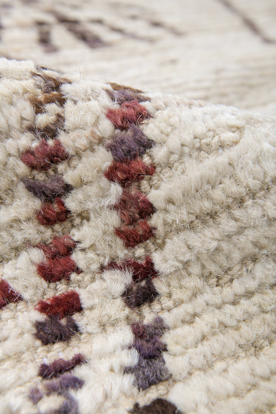 10' x 14' one-of-a-kind handmade vintage Tulu large size rug. Color palette: ivory, charcoal, taupe, brown, camel, gray