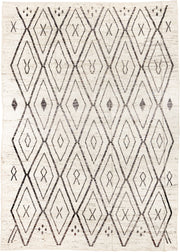 10' x 14' one-of-a-kind handmade vintage Tulu large size rug. Color palette: ivory, cream, charcoal, taupe, brown, black