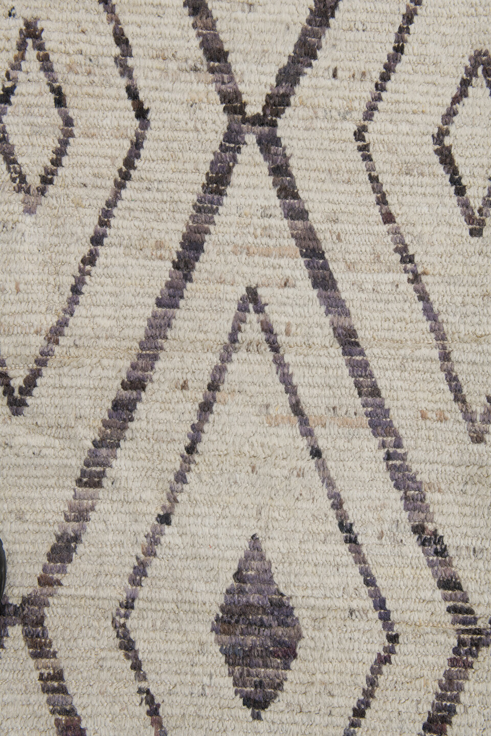 10' x 14' one-of-a-kind handmade vintage Tulu large size rug. Color palette: ivory, cream, charcoal, taupe, brown, black