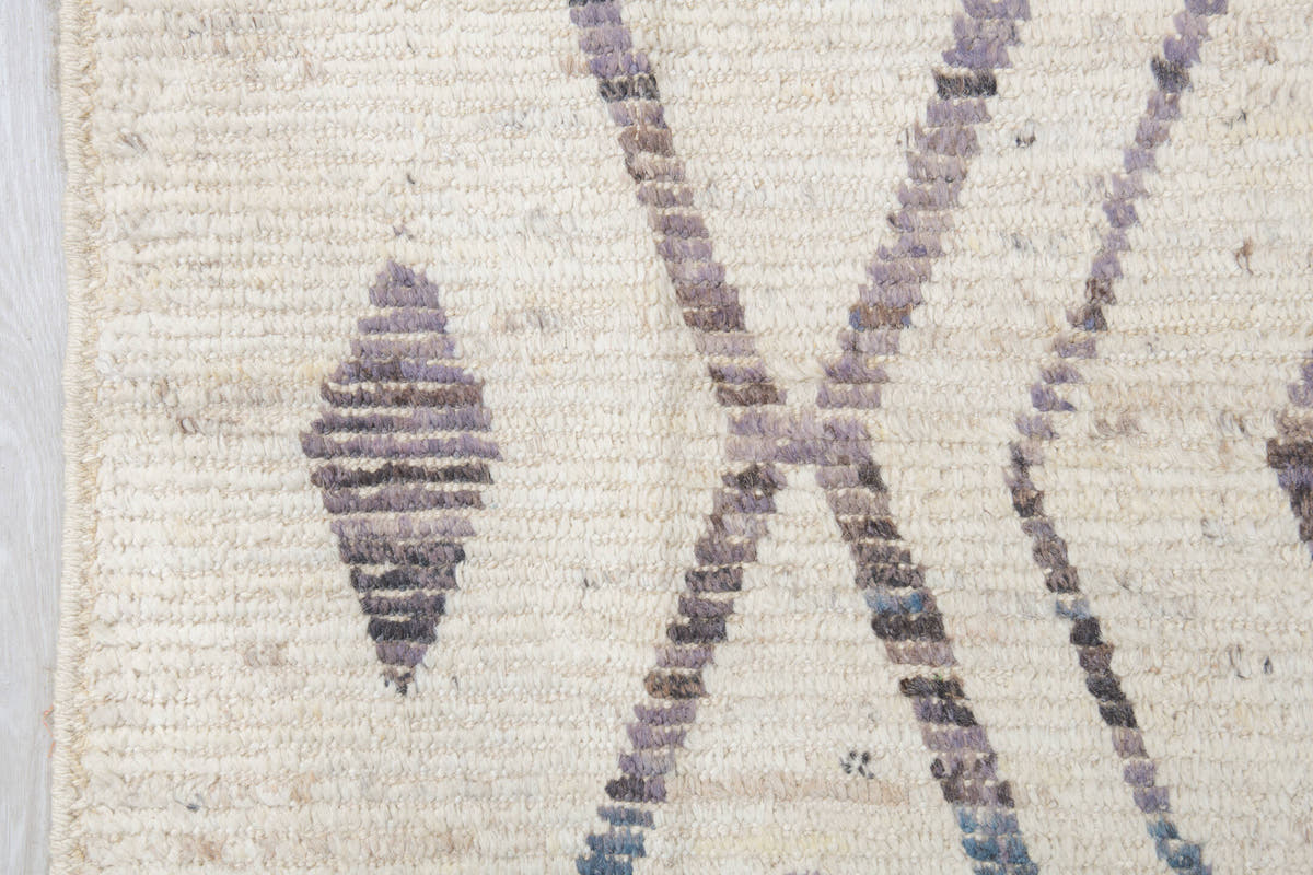 10' x 14' one-of-a-kind handmade vintage Tulu large size rug. Color palette: ivory, cream, charcoal, taupe, brown, black