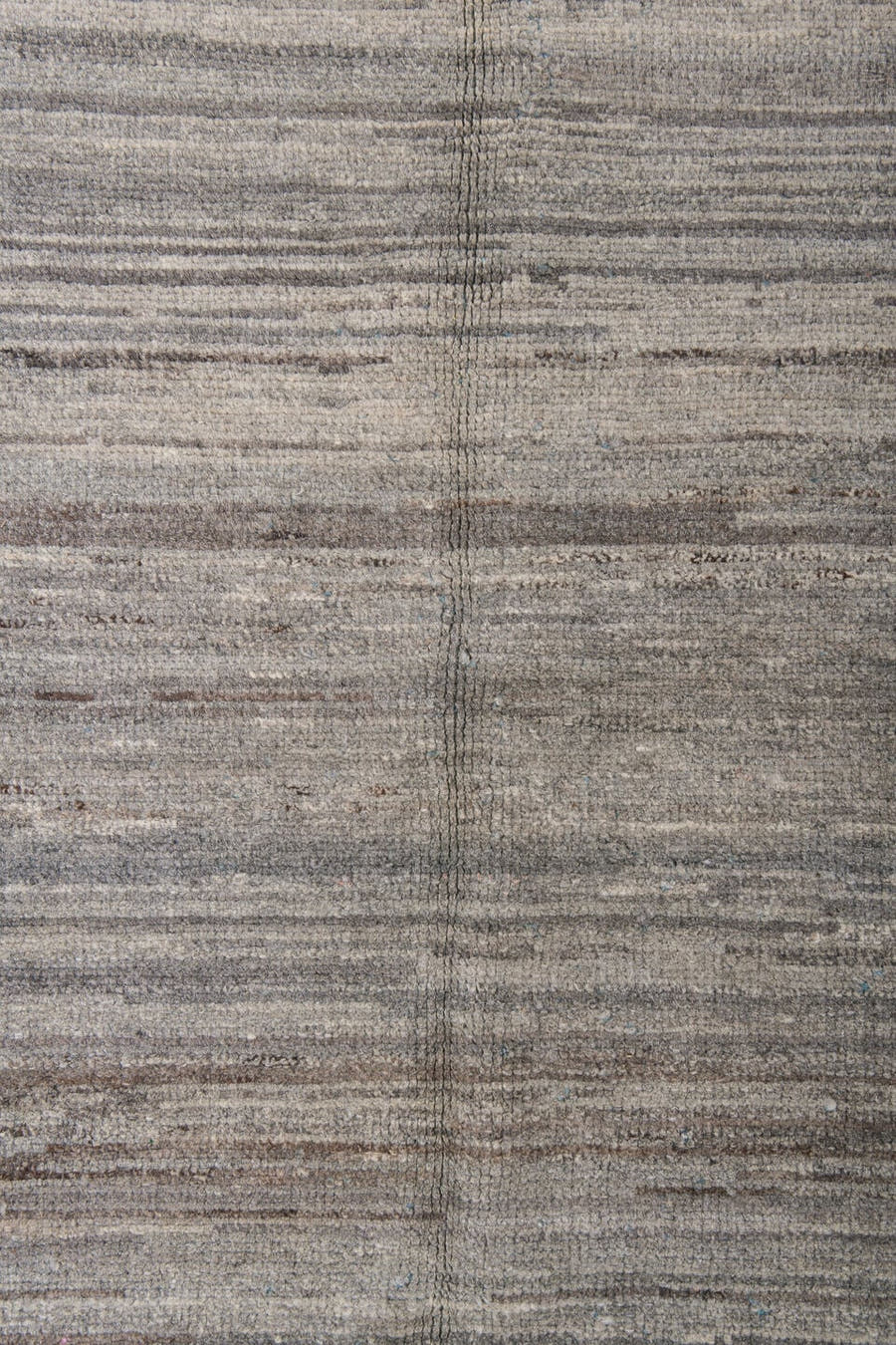 6' x 9' one-of-a-kind handmade vintage Tulu medium size rug. Color palette: taupe, ivory, charcoal, camel, sky_blue, beige