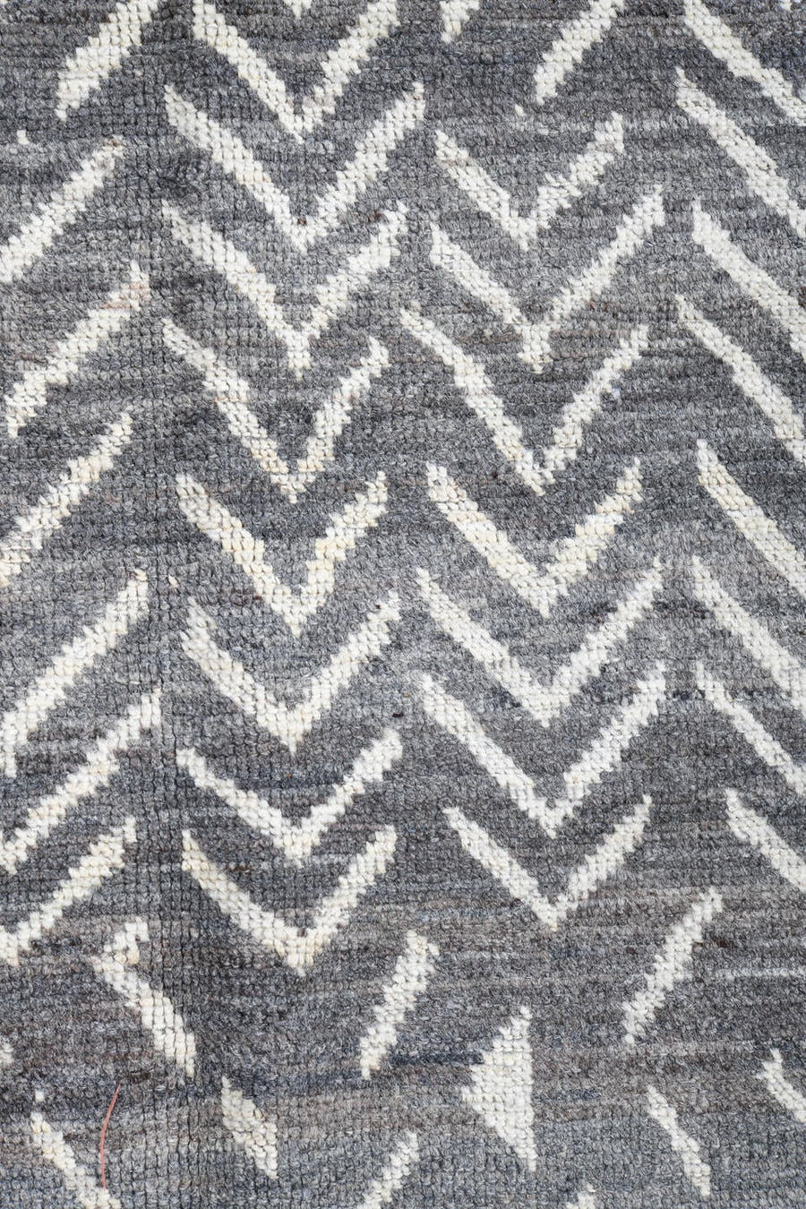 5' x 9' one-of-a-kind handmade vintage Tulu medium size rug. Color palette: gray, ivory, charcoal, taupe, black, beige