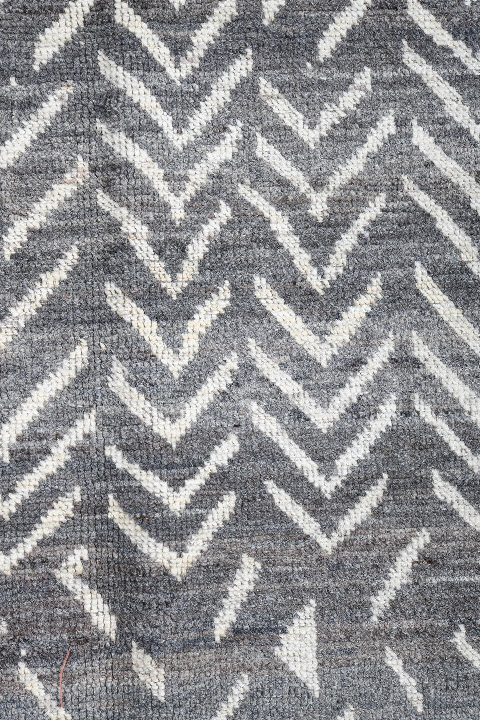 5' x 9' one-of-a-kind handmade vintage Tulu medium size rug. Color palette: gray, ivory, charcoal, taupe, black, beige
