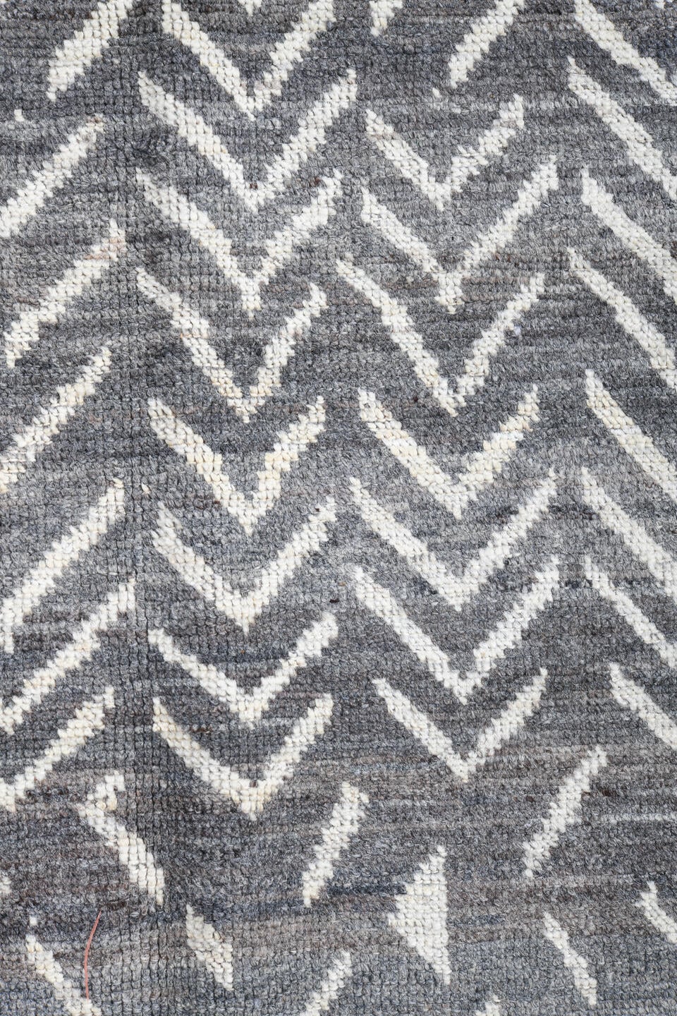 5' x 9' one-of-a-kind handmade vintage Tulu medium size rug. Color palette: gray, ivory, charcoal, taupe, black, beige