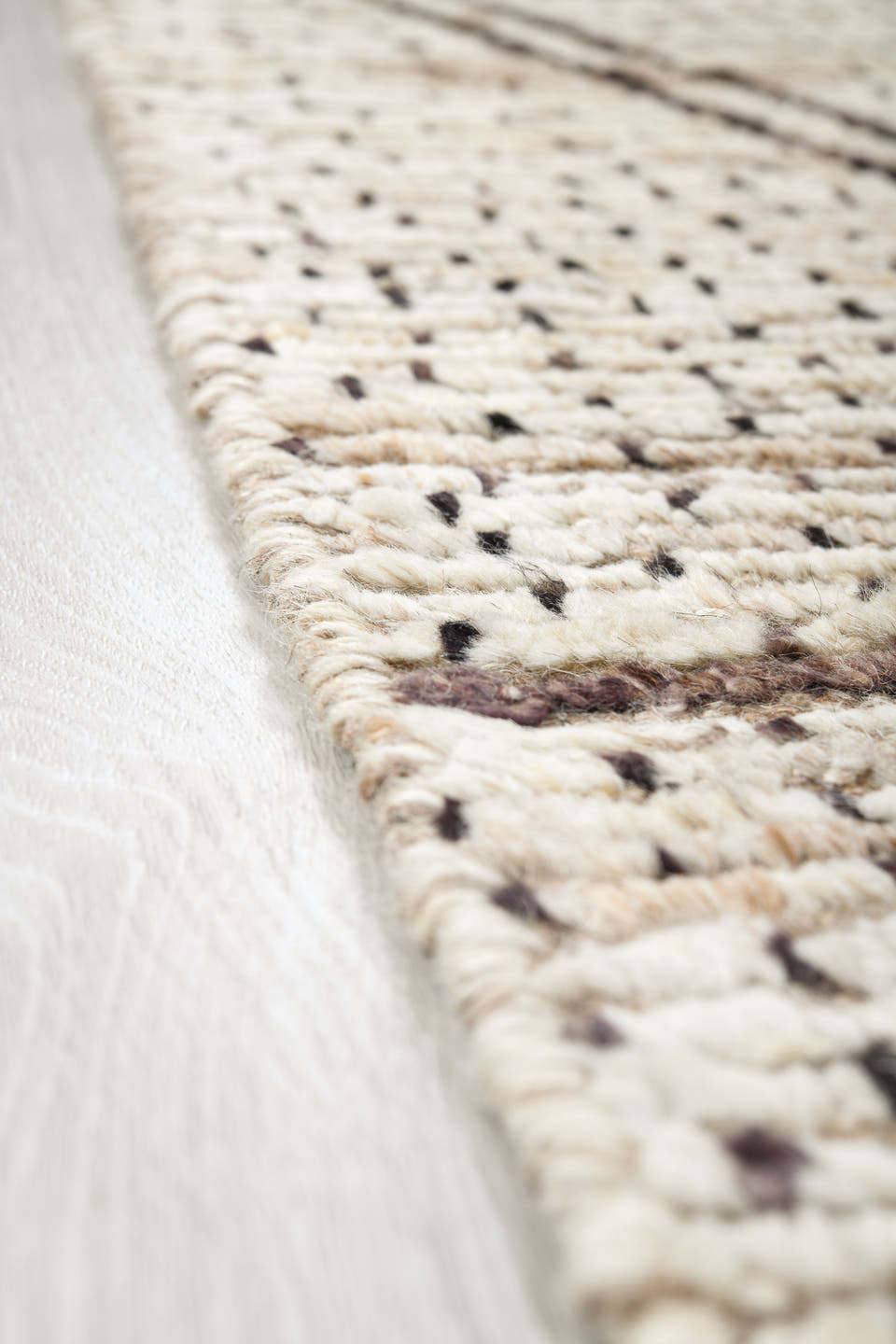 10' x 14' one-of-a-kind handmade vintage Tulu large size rug. Color palette: ivory, brown, taupe, cream, beige, gray