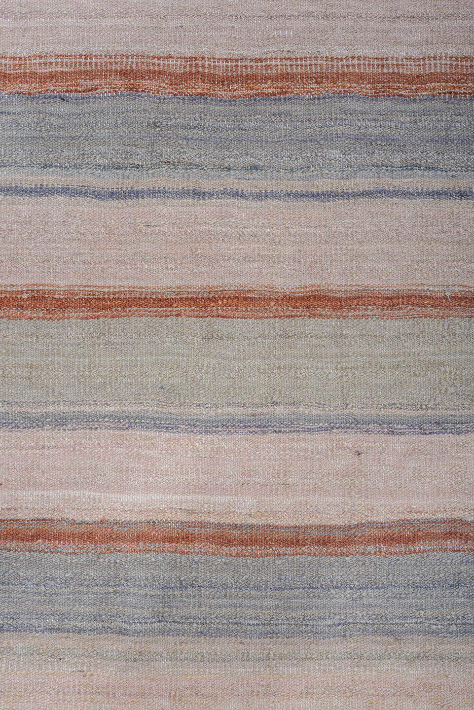 8' x 12' one-of-a-kind handmade vintage Kilim large size rug. Color palette: blue, brown, dim gray, gray, light blue