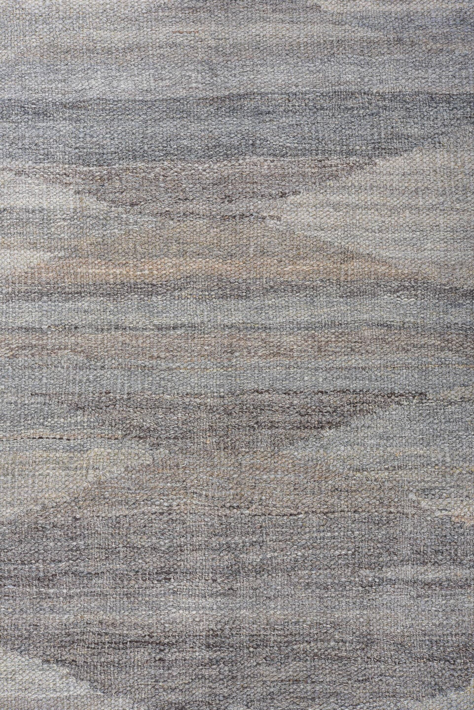 9' x 12' one-of-a-kind handmade vintage Kilim large size rug. Color palette: gray, ivory, taupe, charcoal, greige, beige