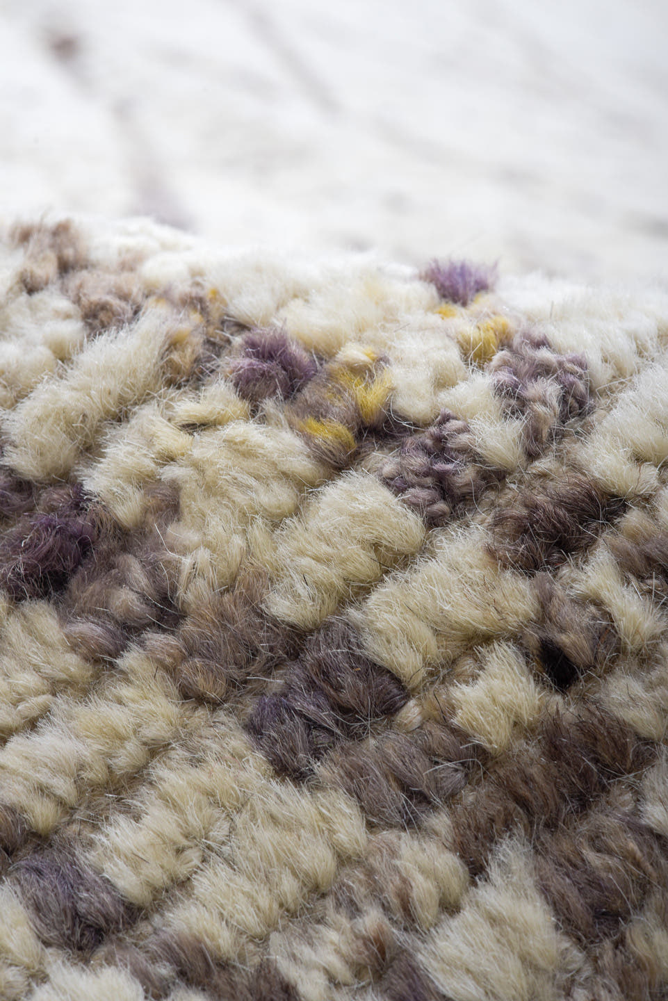 12' x 17' one-of-a-kind handmade vintage Tulu oversize rug. Color palette: ivory, taupe, brown, beige, camel, gray