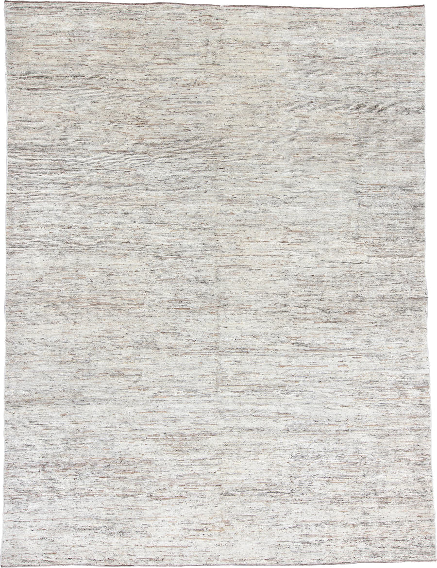 10' x 13' one-of-a-kind handmade vintage Tulu large size rug. Color palette: ivory, cream, taupe, beige, camel, light_brown