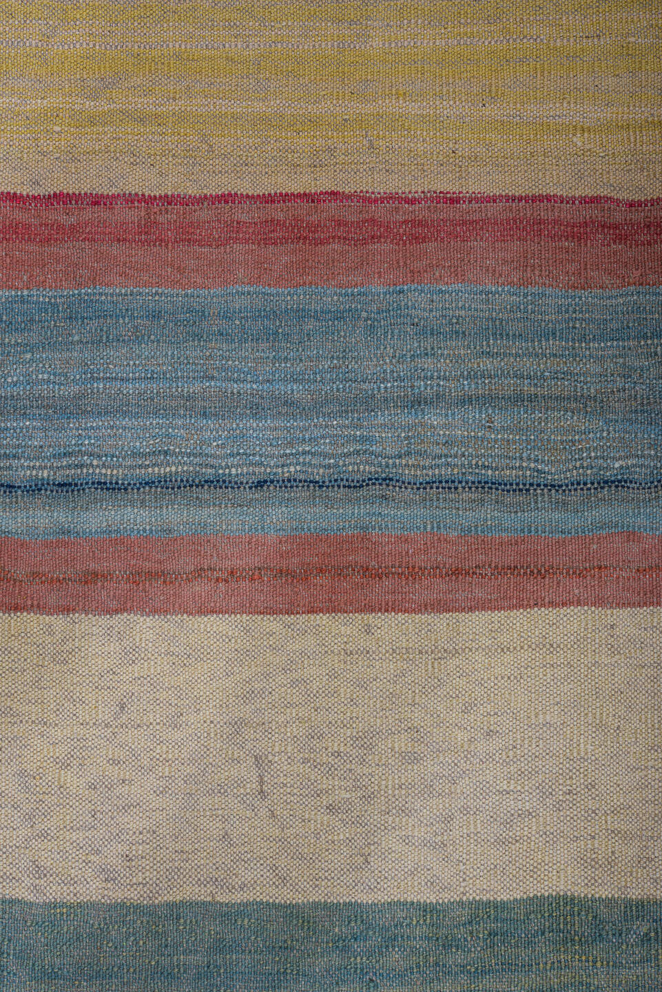 9' x 12' one-of-a-kind handmade vintage Kilim large size rug. Color palette: blue, brown, dark gray, dim gray, gray