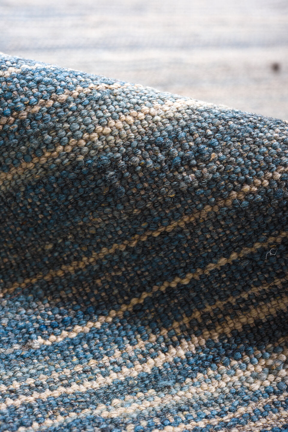 8' x 12' one-of-a-kind handmade vintage Kilim large size rug. Color palette: arapawa, black, blue, charcoal, dark gray