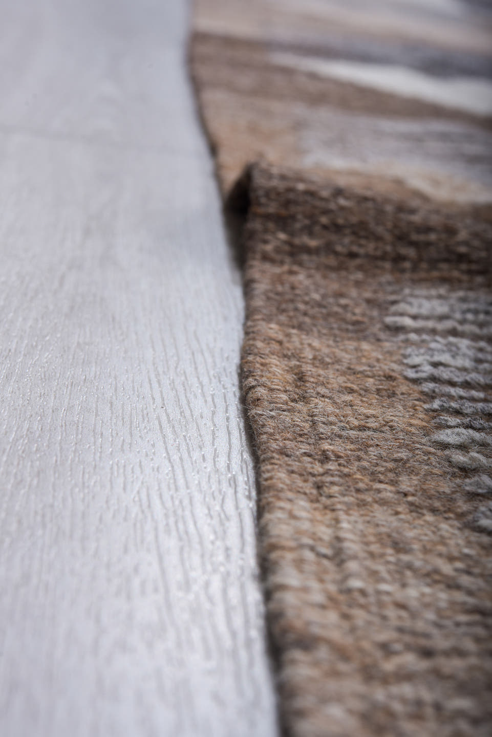 13' x 20' one-of-a-kind handmade vintage Tulu oversize rug. Color palette: taupe, gray, brown, ivory, charcoal, greige