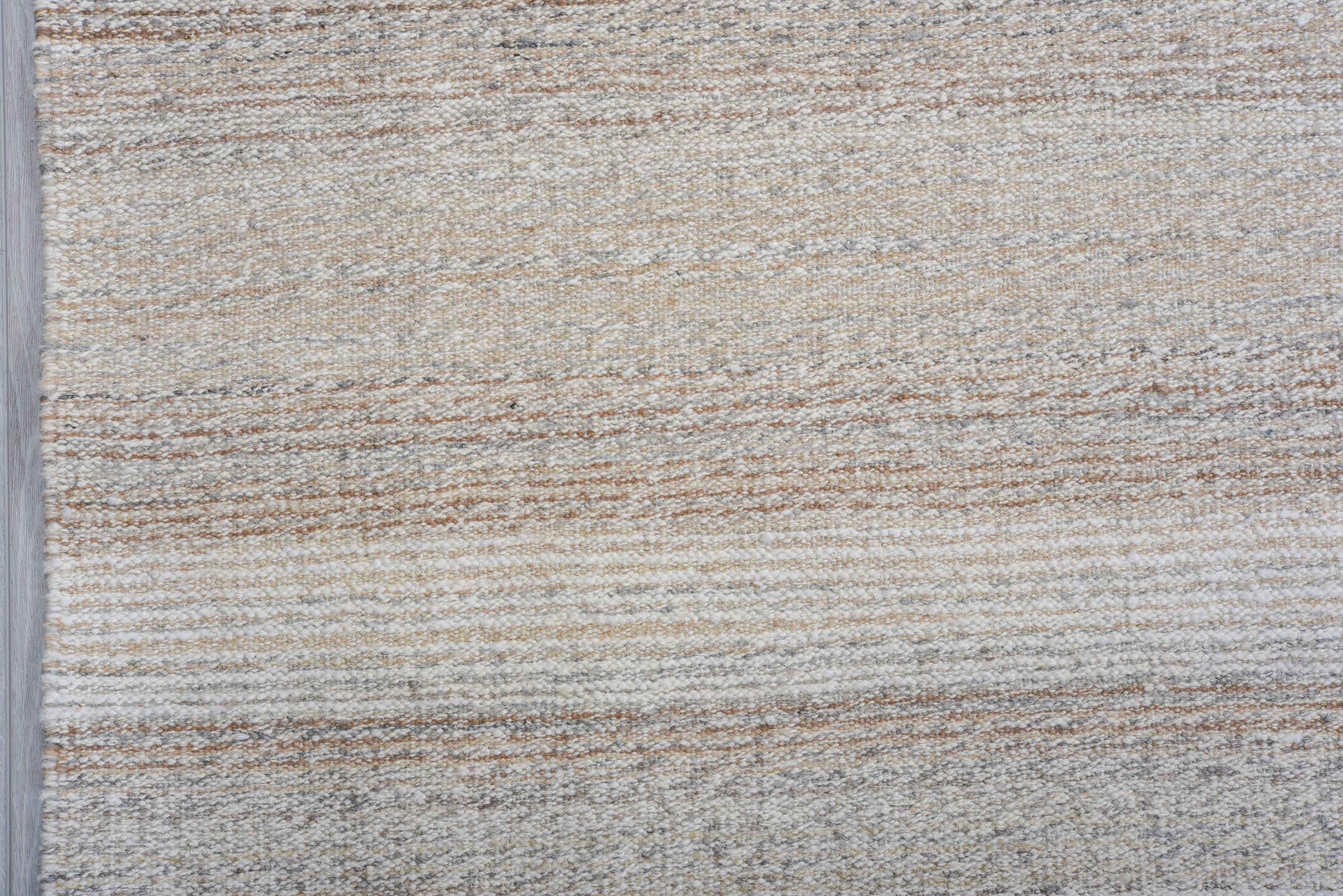 8' x 12' one-of-a-kind handmade vintage Kilim large size rug. Color palette: ivory, beige, cream, taupe, gray