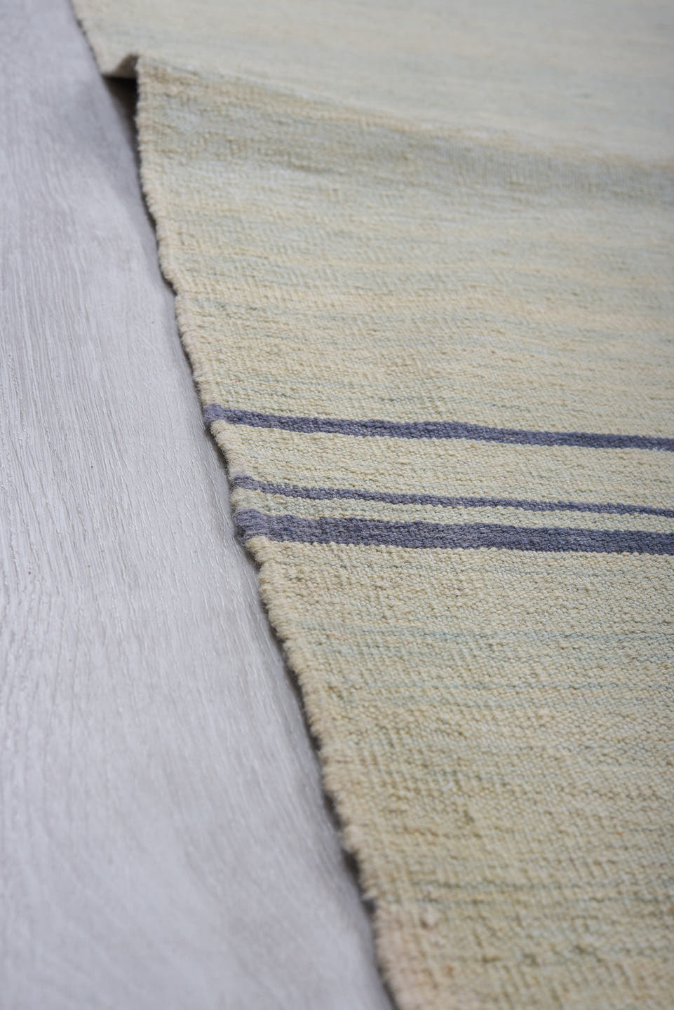 9' x 12' one-of-a-kind handmade vintage Kilim large size rug. Color palette: pale blue, indigo, ivory, light blue, purple