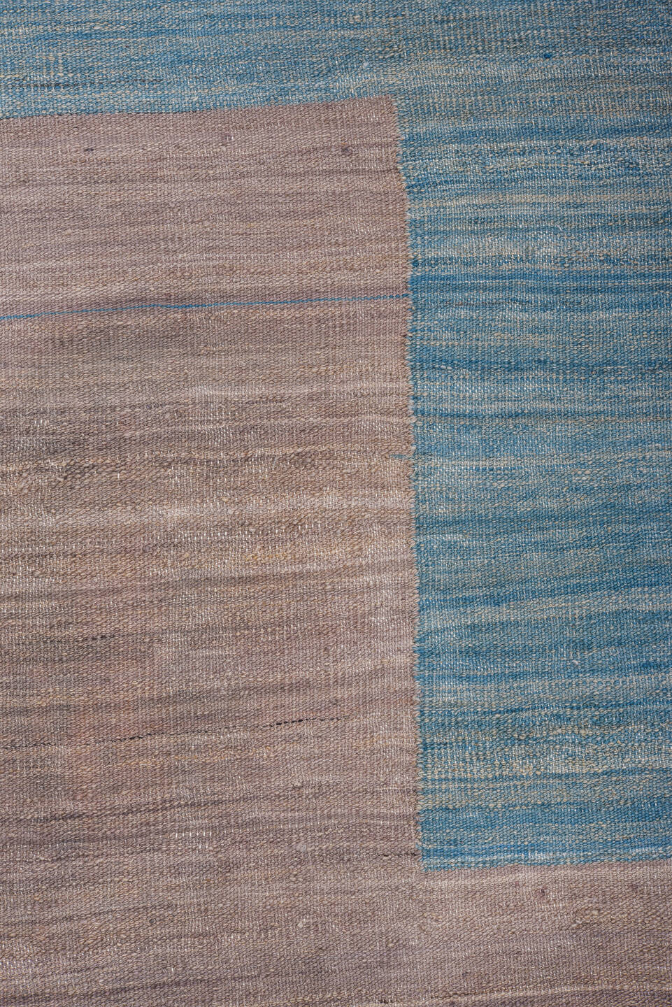 8' x 11' one-of-a-kind handmade vintage Kilim large size rug. Color palette: black, blue, brown, dark gray, dim gray, gray