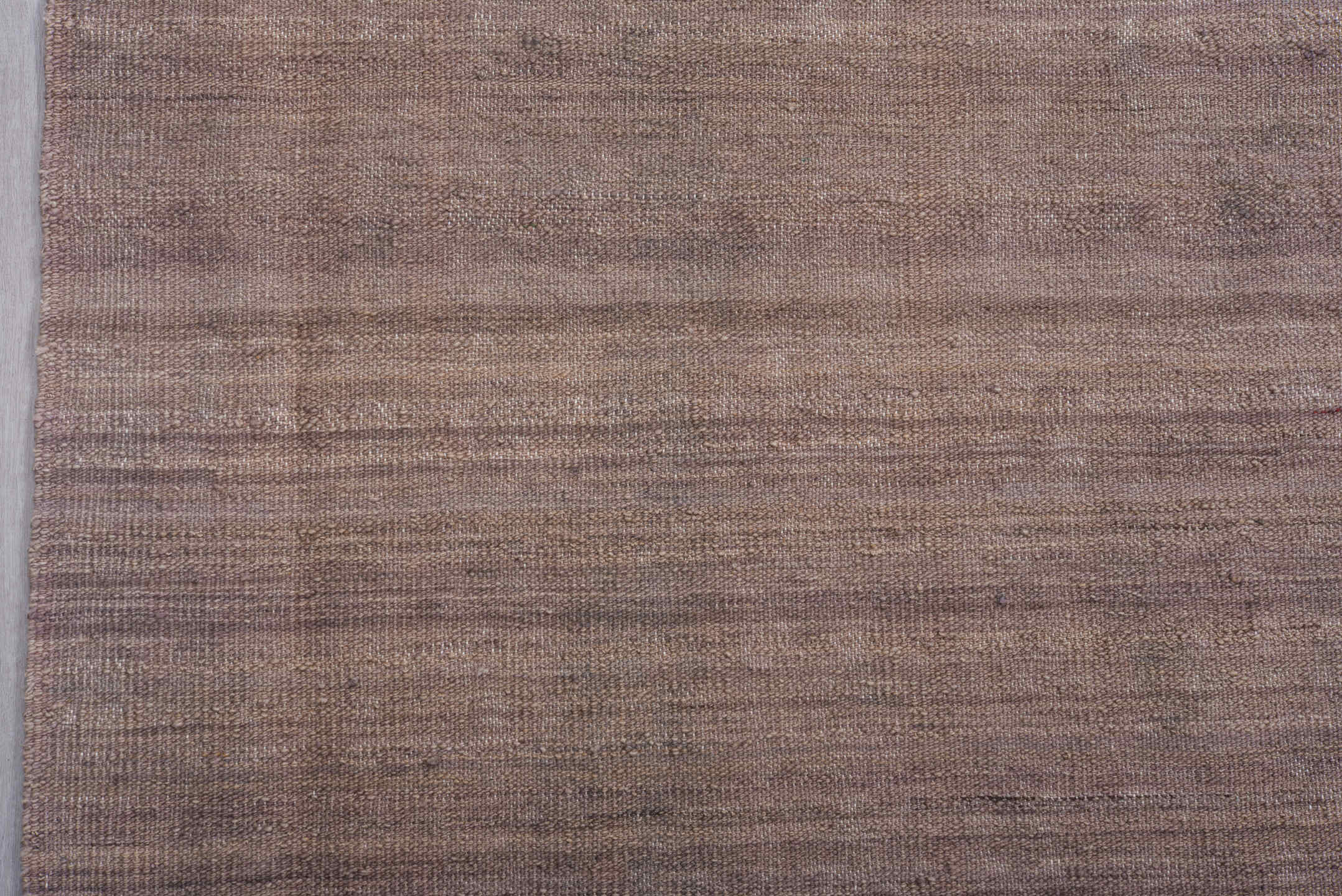 8' x 11' one-of-a-kind handmade vintage Kilim large size rug. Color palette: taupe, sky blue, charcoal, ivory, beige, gray