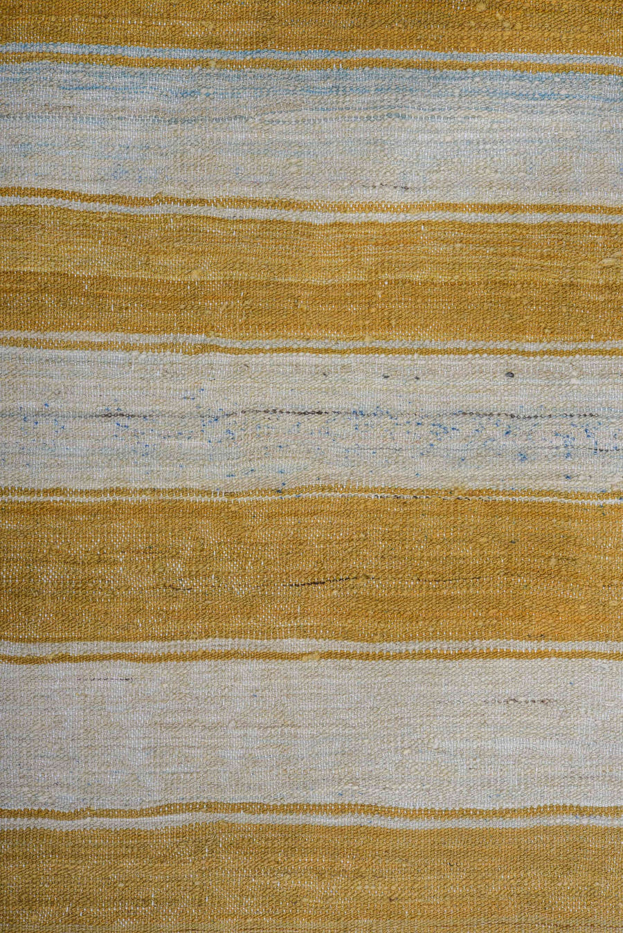 8' x 12' one-of-a-kind handmade vintage Kilim large size rug. Color palette: ivory, camel, gold, cream, beige