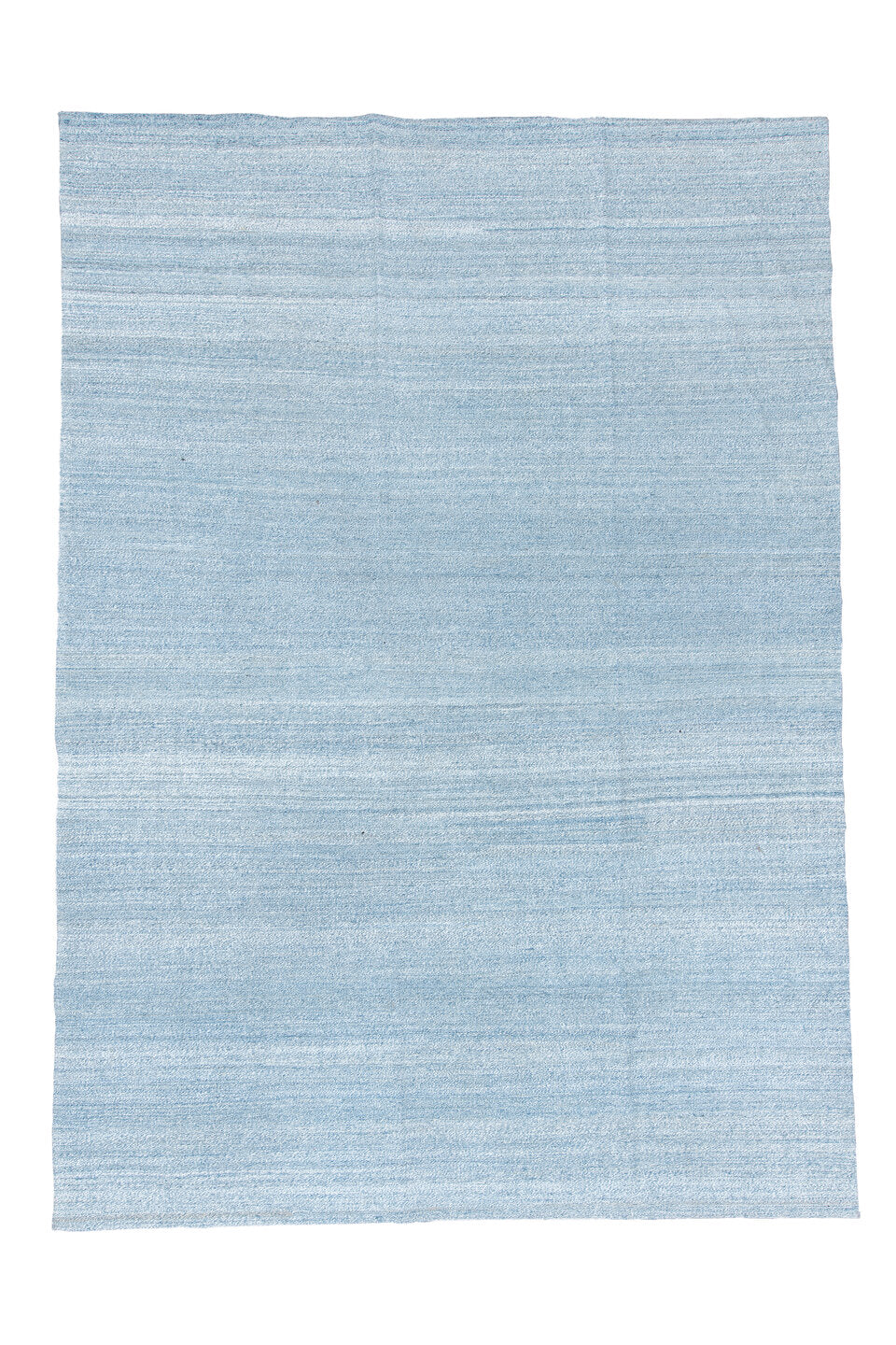 8' x 12' one-of-a-kind handmade vintage Kilim large size rug. Color palette: black, blue, dark gray, dim gray, gainsboro