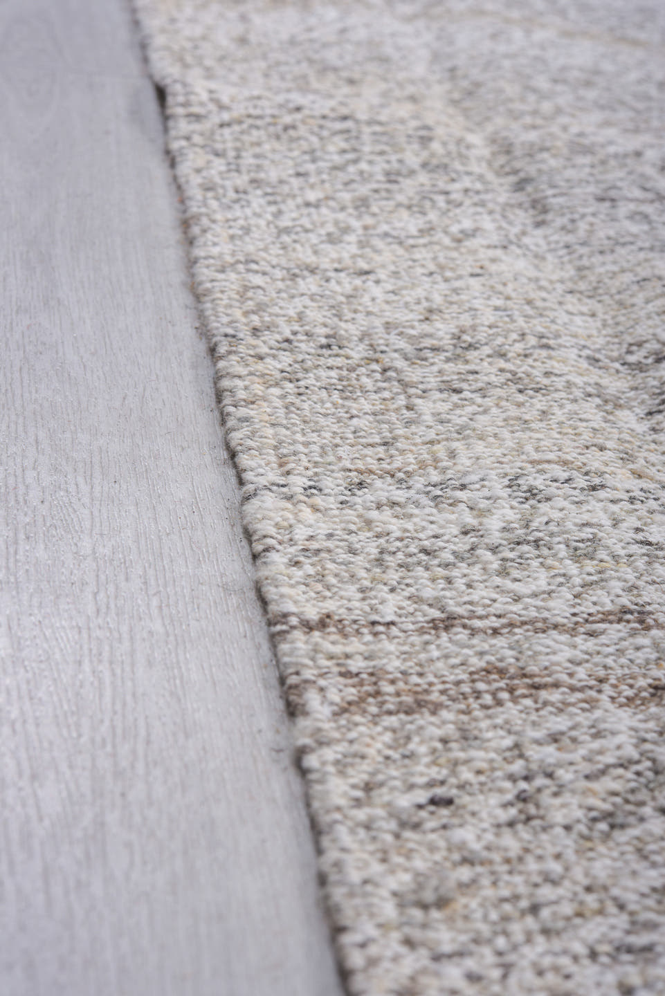 10' x 14' one-of-a-kind handmade vintage Kilim large size rug. Color palette: ivory, light gray, silver, taupe, gray, beige