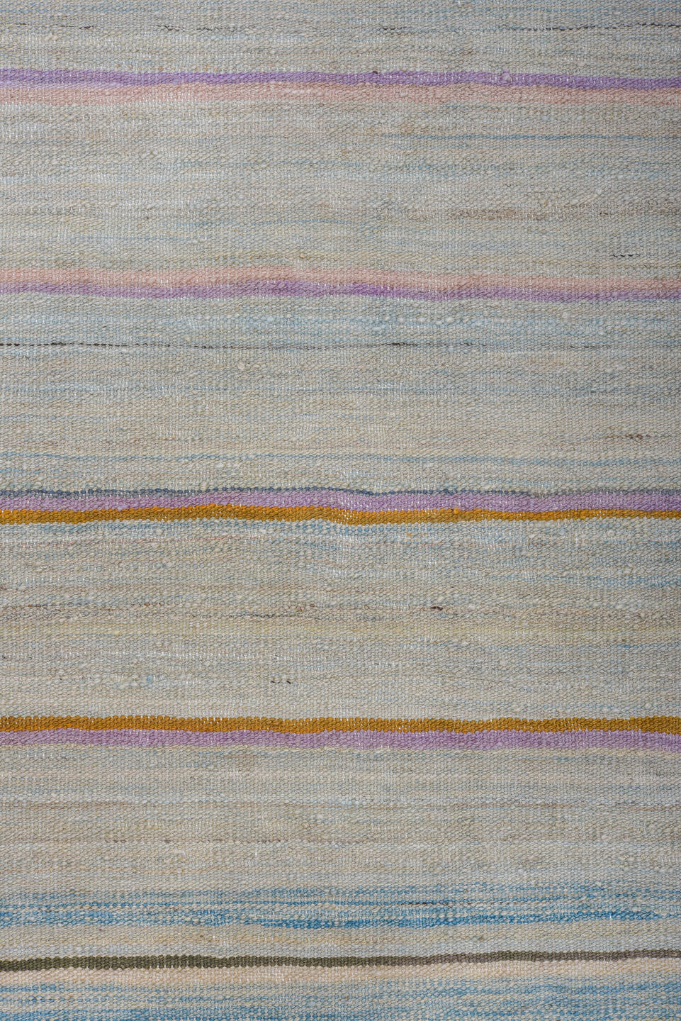 8' x 12' one-of-a-kind handmade vintage Kilim large size rug. Color palette: black, blue, charcoal, dim gray, gray