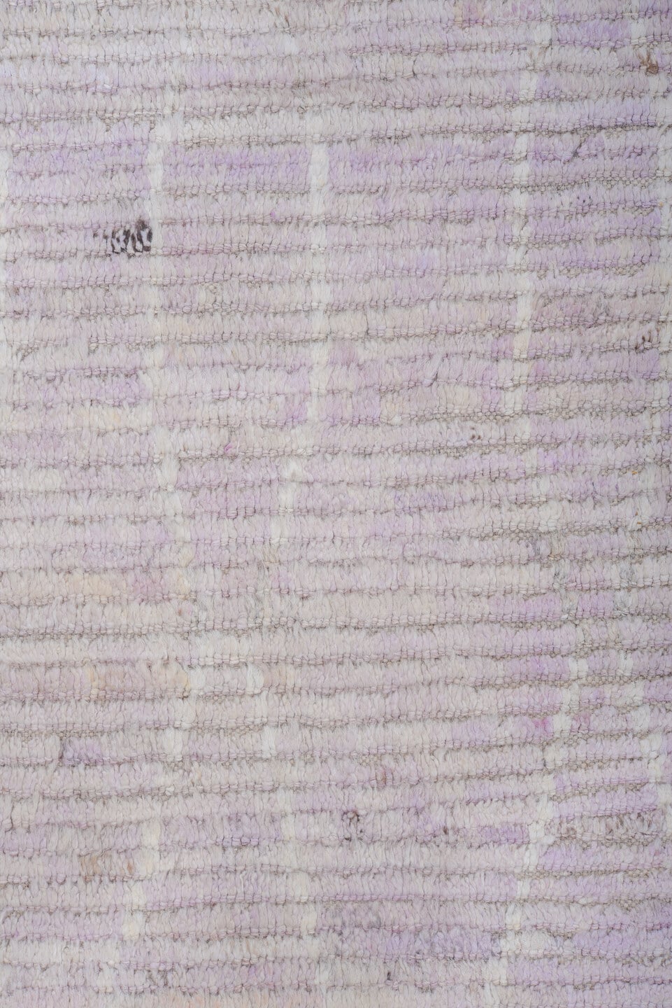 8' x 13' one-of-a-kind handmade vintage Tulu large size rug. Color palette: ivory, lavender, cream, taupe, charcoal