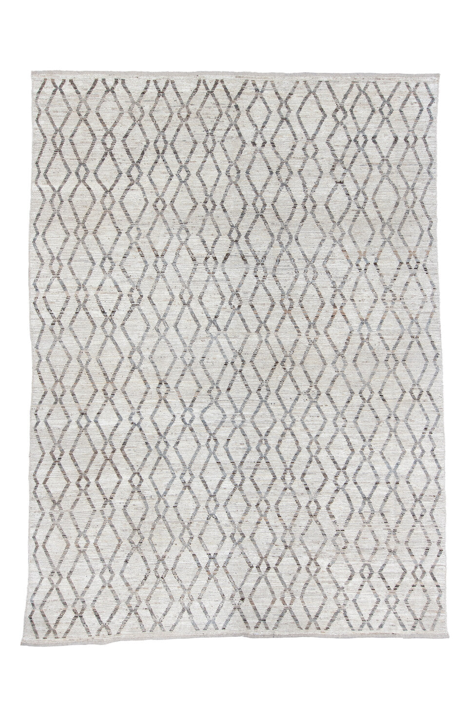 5' x 9' one-of-a-kind handmade vintage Tulu medium size rug. Color palette: dark gray, dim gray, gainsboro, gray, light gray