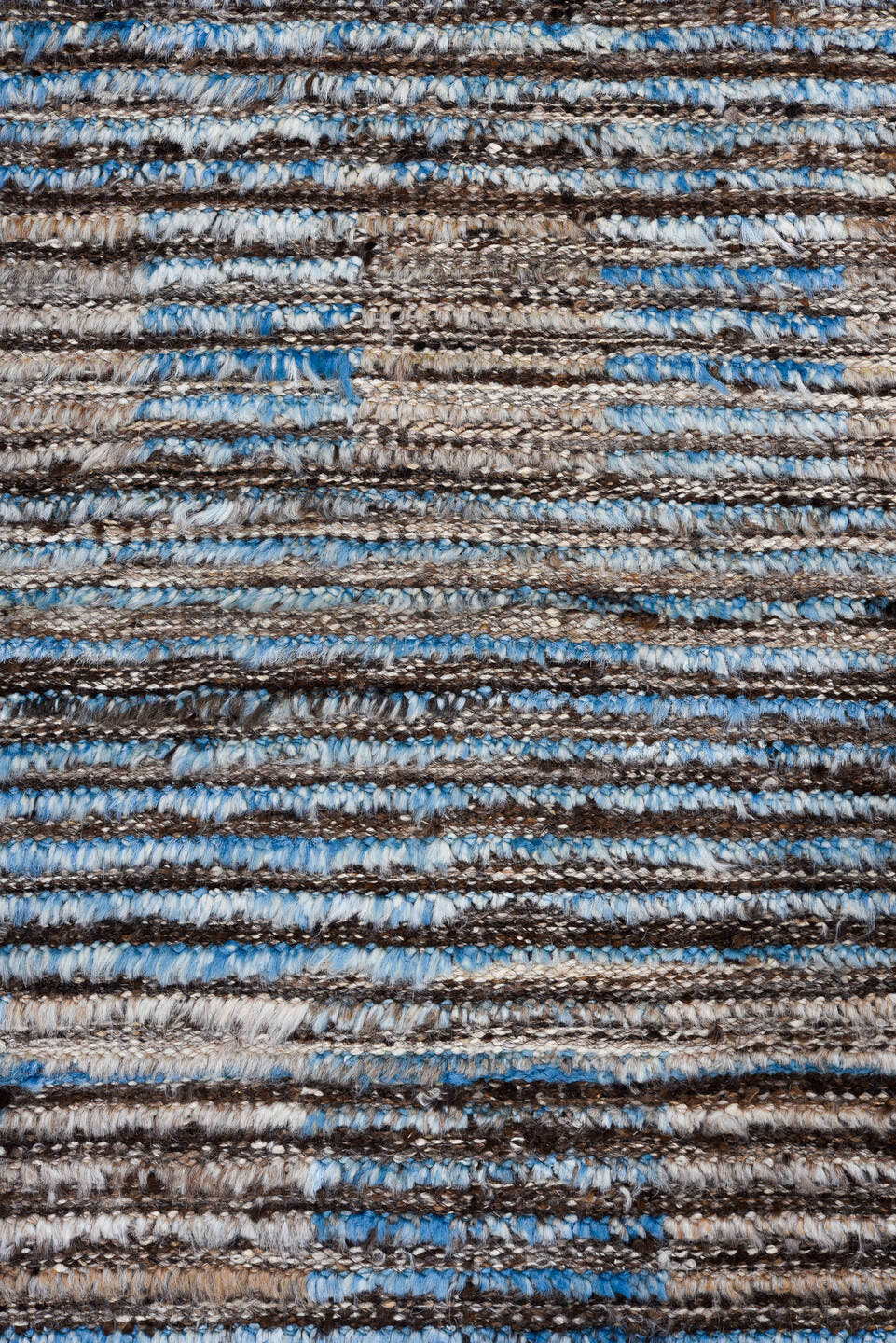 2' x 11' one-of-a-kind handmade vintage Tulu runner rug. Color palette: taupe, sky blue, brown, camel, beige, gray