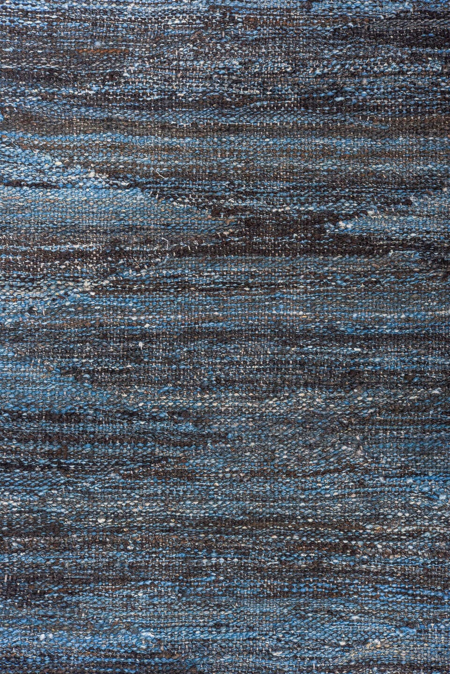 9' x 12' one-of-a-kind handmade vintage Kilim large size rug. Color palette: slate, blue, charcoal, steel blue, gray, black