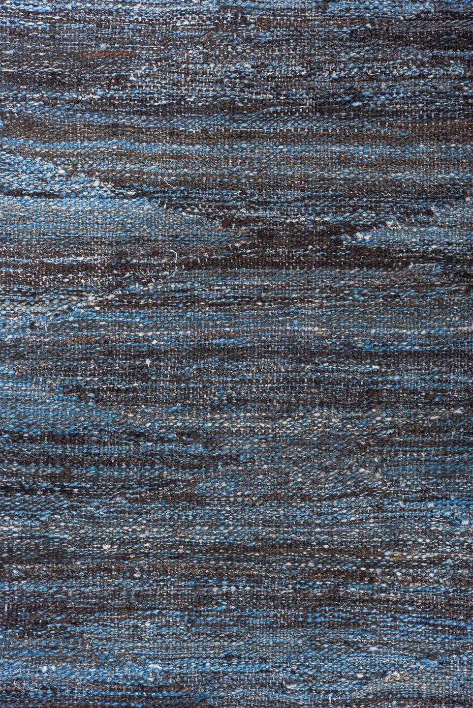 9' x 12' one-of-a-kind handmade vintage Kilim large size rug. Color palette: slate, blue, charcoal, steel blue, gray, black