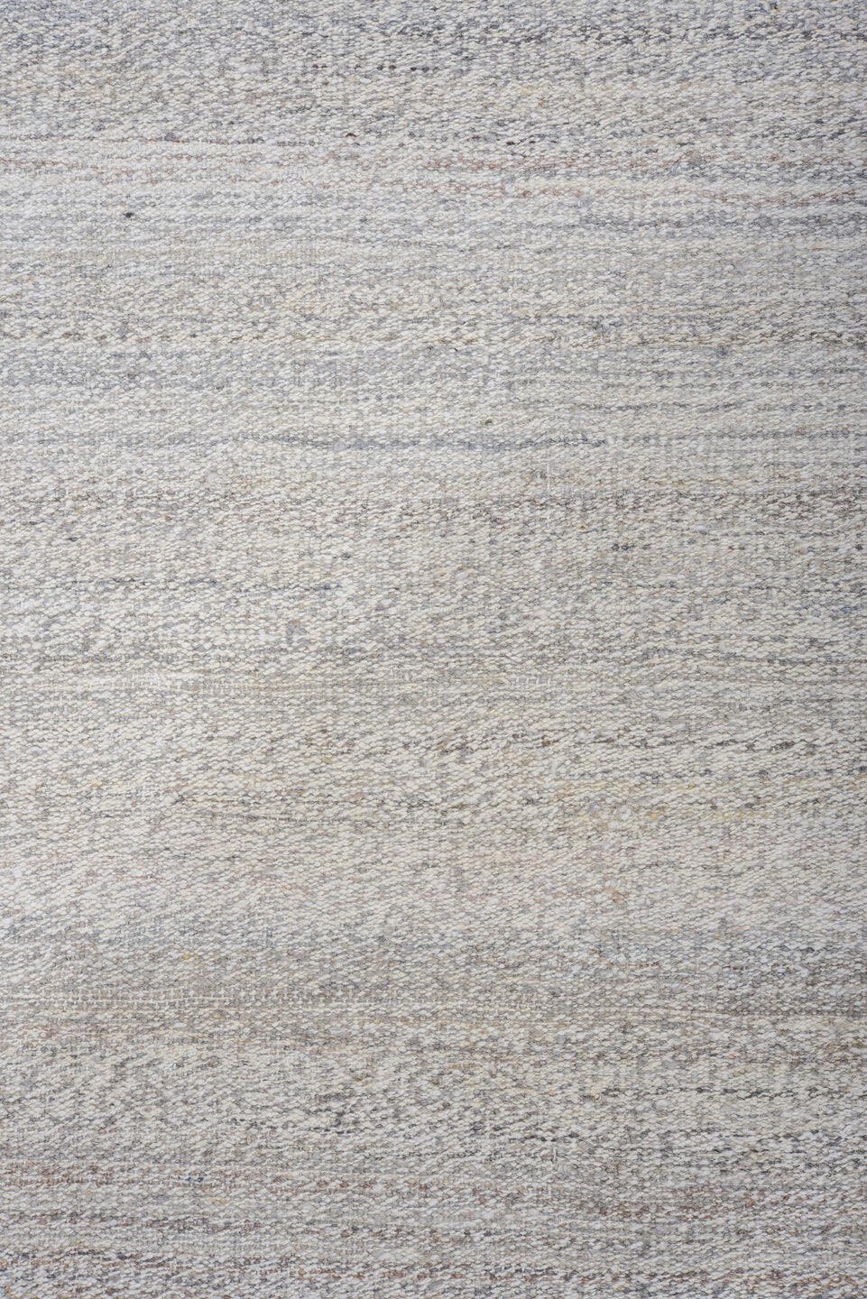 9' x 12' one-of-a-kind handmade vintage Kilim large size rug. Color palette: ivory, light gray, cream, taupe, beige, gray
