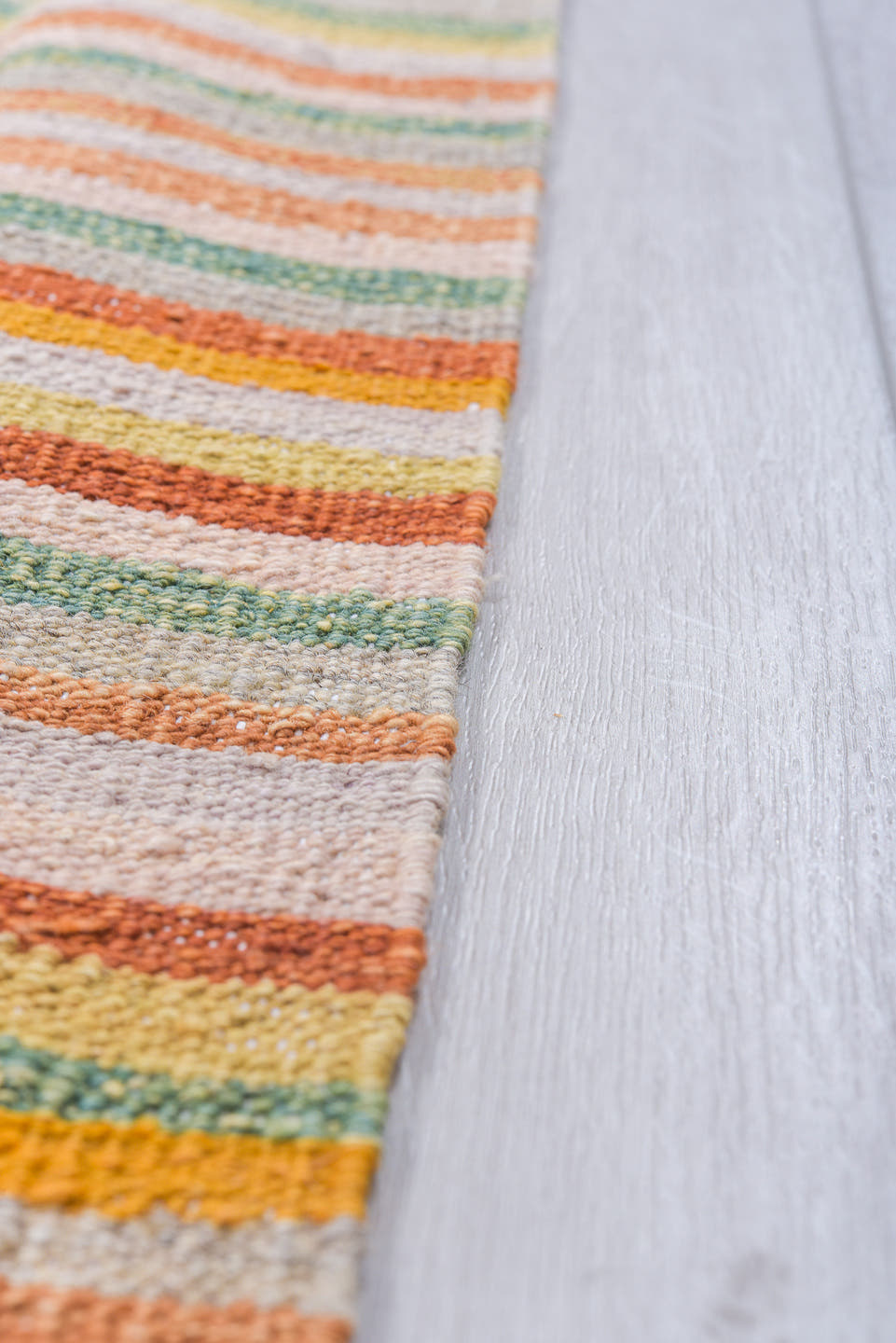 8' x 10' one-of-a-kind handmade vintage Kilim large size rug. Color palette: ivory, rust, sage, gold, taupe, terra cotta