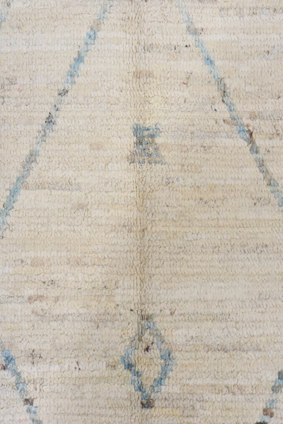 10' x 13' one-of-a-kind handmade vintage Tulu large size rug. Color palette: ivory, taupe, aqua, beige, gray, teal