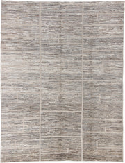 10' x 13' one-of-a-kind handmade vintage Tulu large size rug. Color palette: ivory, taupe, beige, gray, greige, brown