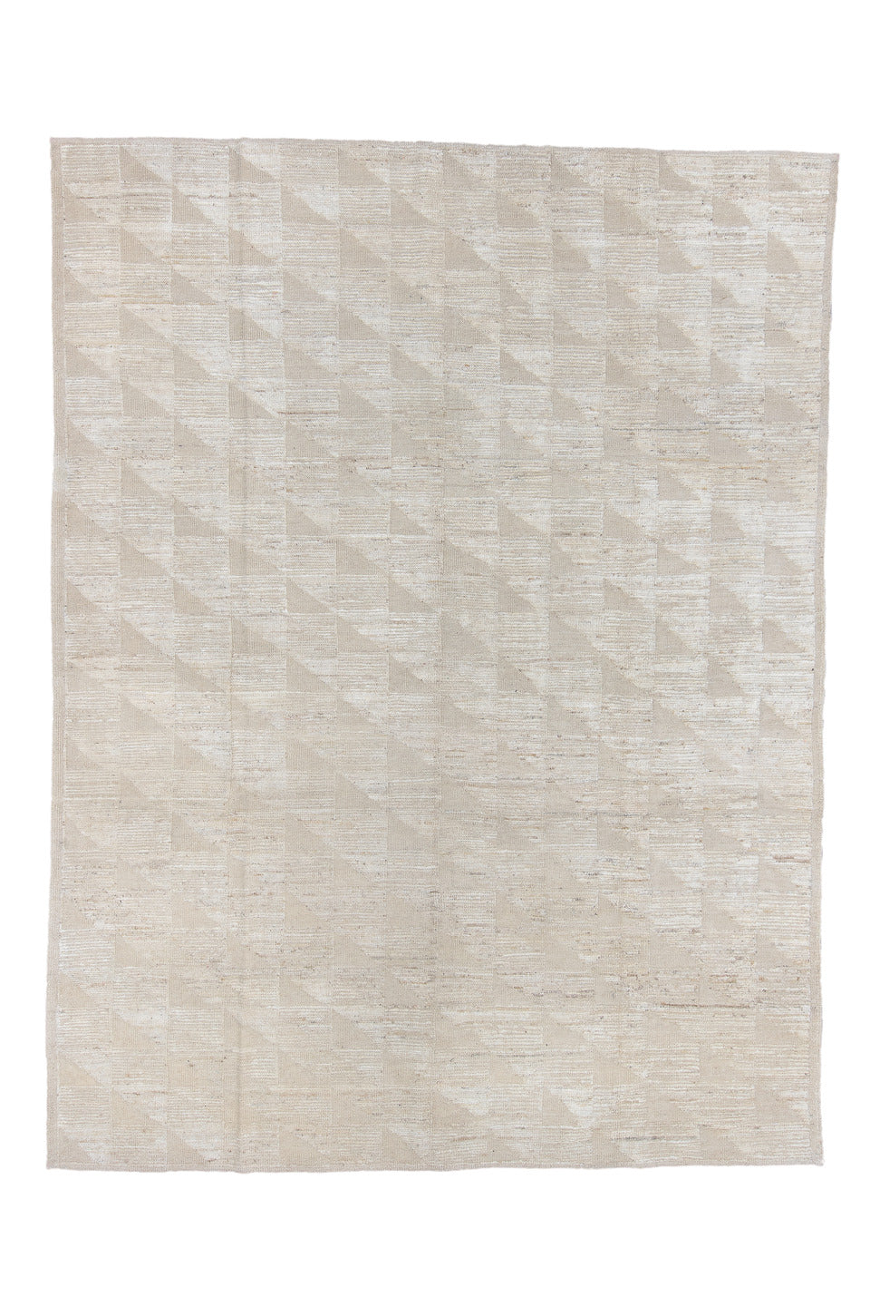 9' x 12' one-of-a-kind handmade vintage Tulu large size rug. Color palette: gainsboro, gray, light gray, off-white, silver