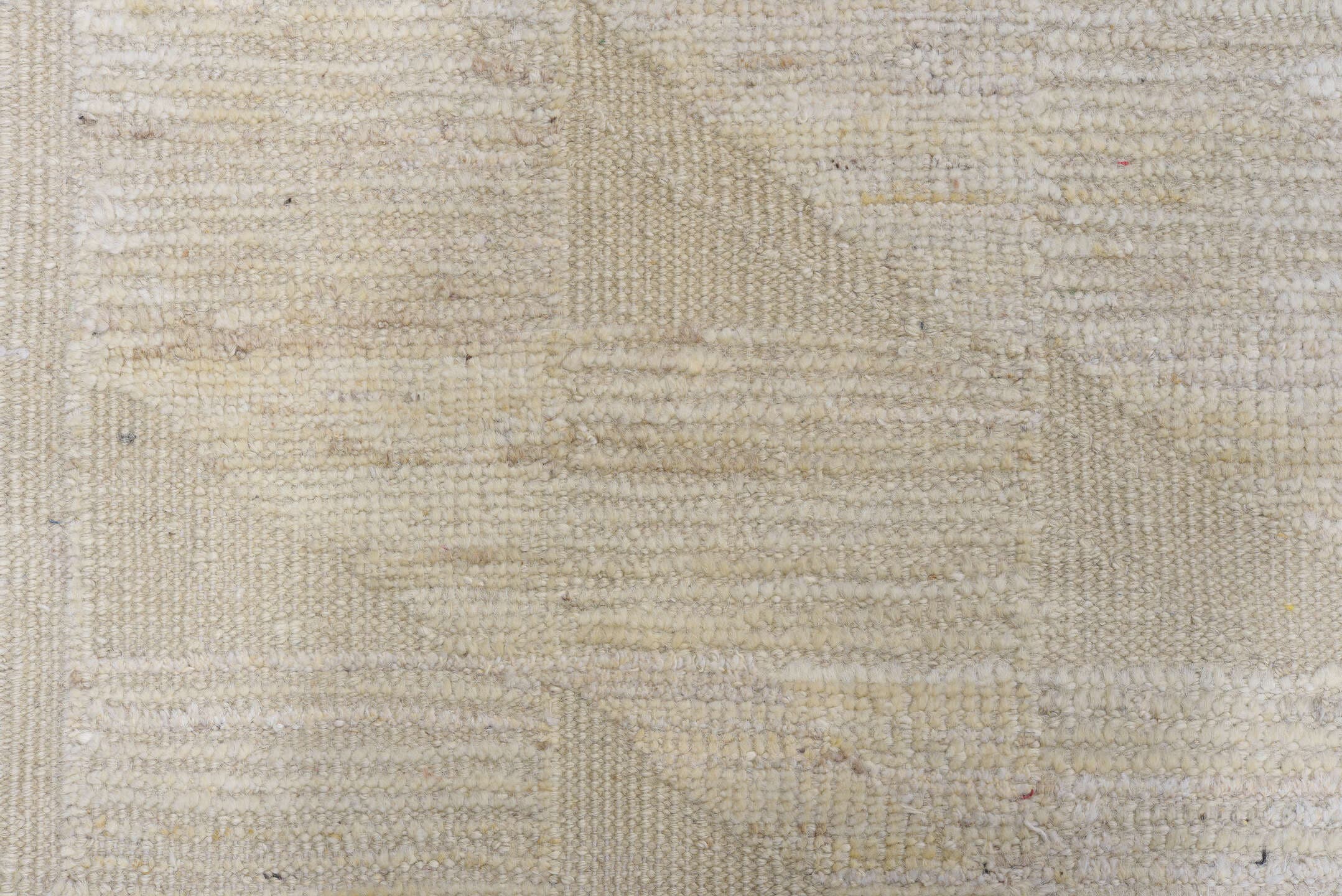 9' x 12' one-of-a-kind handmade vintage Tulu large size rug. Color palette: ivory, cream, beige, taupe, gray