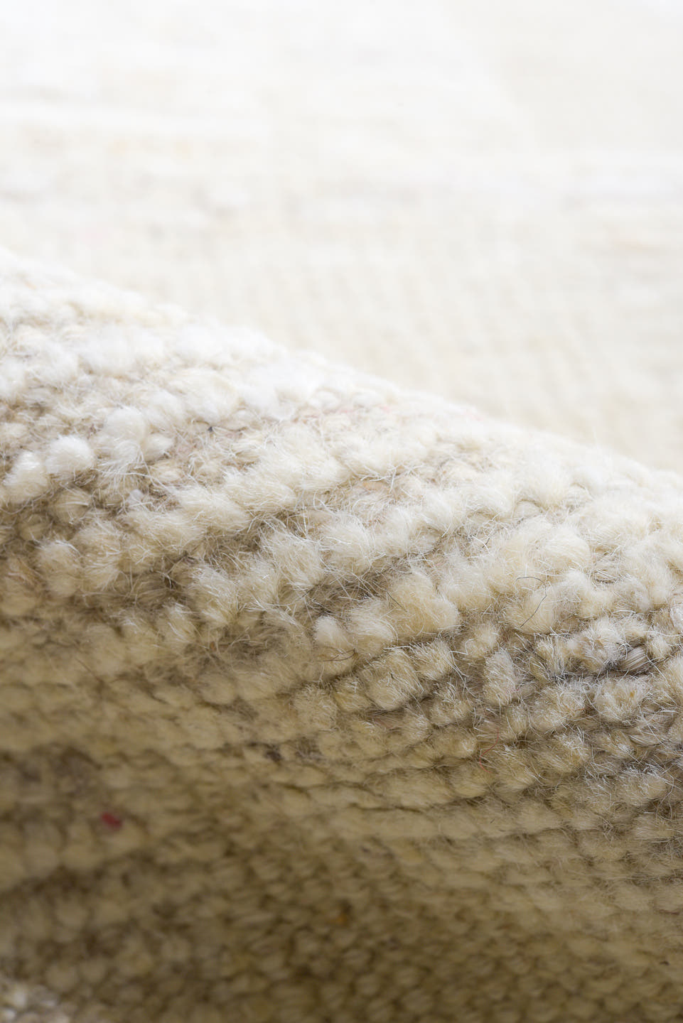 9' x 12' one-of-a-kind handmade vintage Tulu large size rug. Color palette: ivory, cream, beige, taupe, gray