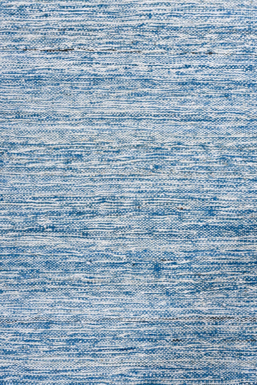 2' x 9' one-of-a-kind handmade vintage Kilim runner rug. Color palette: blue, ivory, sky blue, light blue