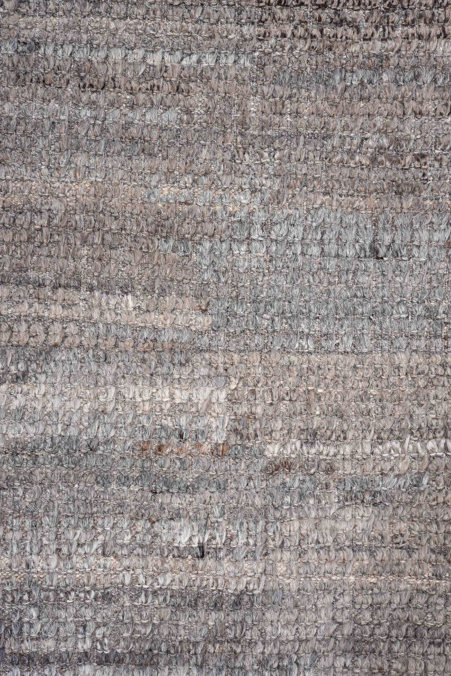 3' x 12' one-of-a-kind handmade vintage Tulu runner rug. Color palette: gray, taupe, charcoal, ivory, beige, black