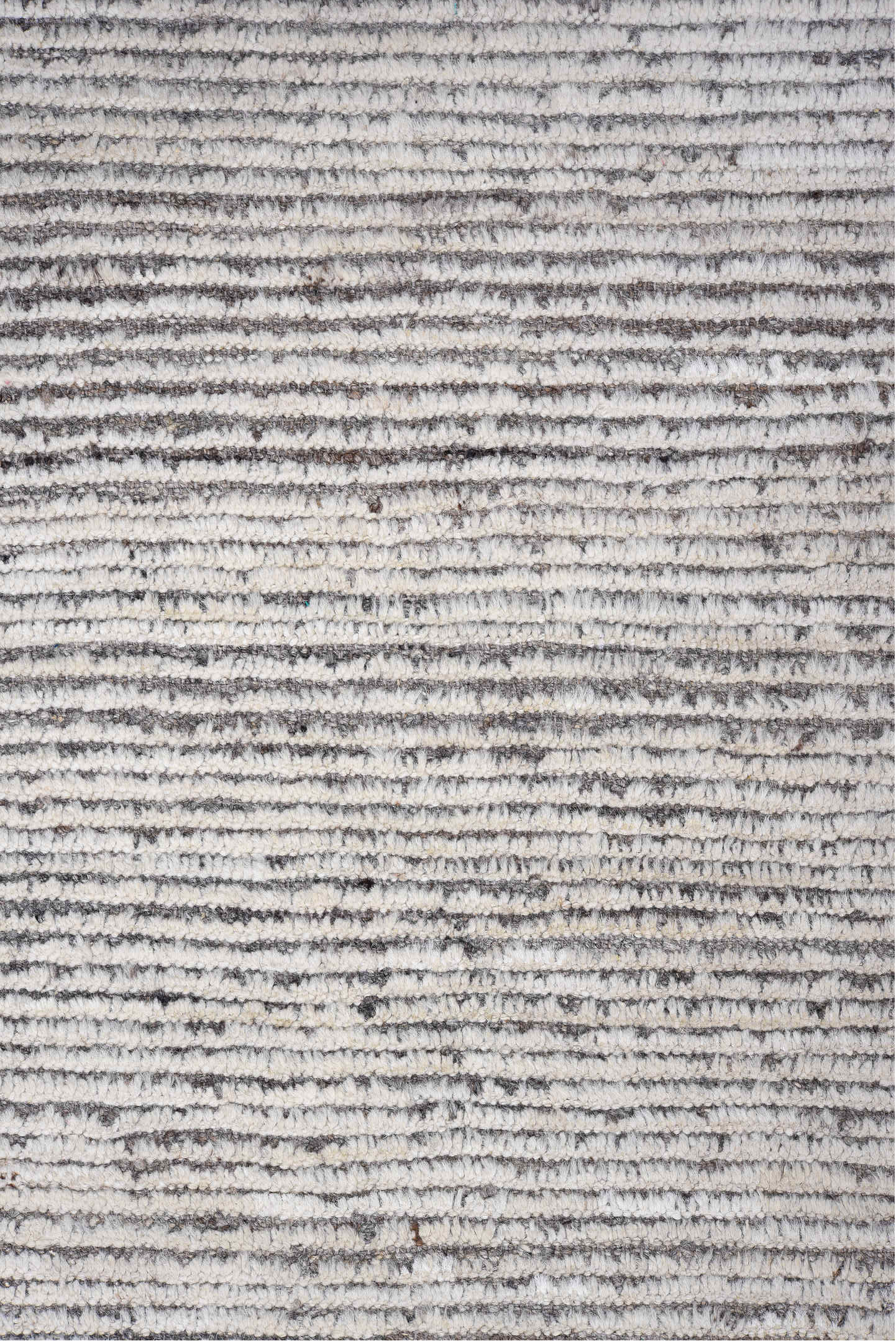 2' x 13' one-of-a-kind handmade vintage Tulu runner rug. Color palette: ivory, gray, charcoal, black