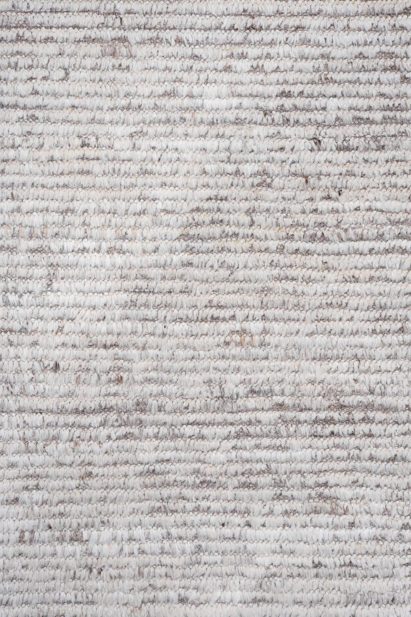 3' x 14' one-of-a-kind handmade vintage Tulu runner rug. Color palette: ivory, taupe, gray, cream, beige