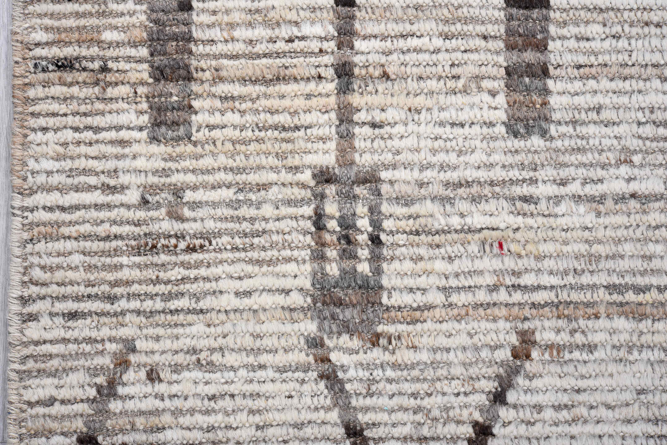 3' x 16' one-of-a-kind handmade vintage Tulu runner rug. Color palette: black, dark gray, dim gray, gainsboro, gray