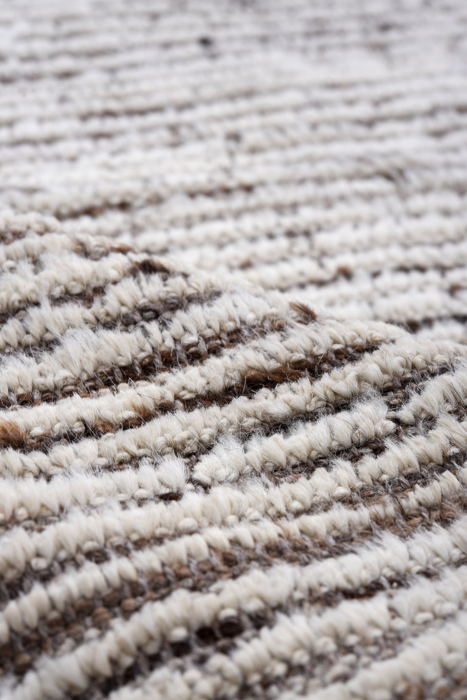 3' x 12' one-of-a-kind handmade vintage Tulu runner rug. Color palette: ivory, gray, charcoal, black