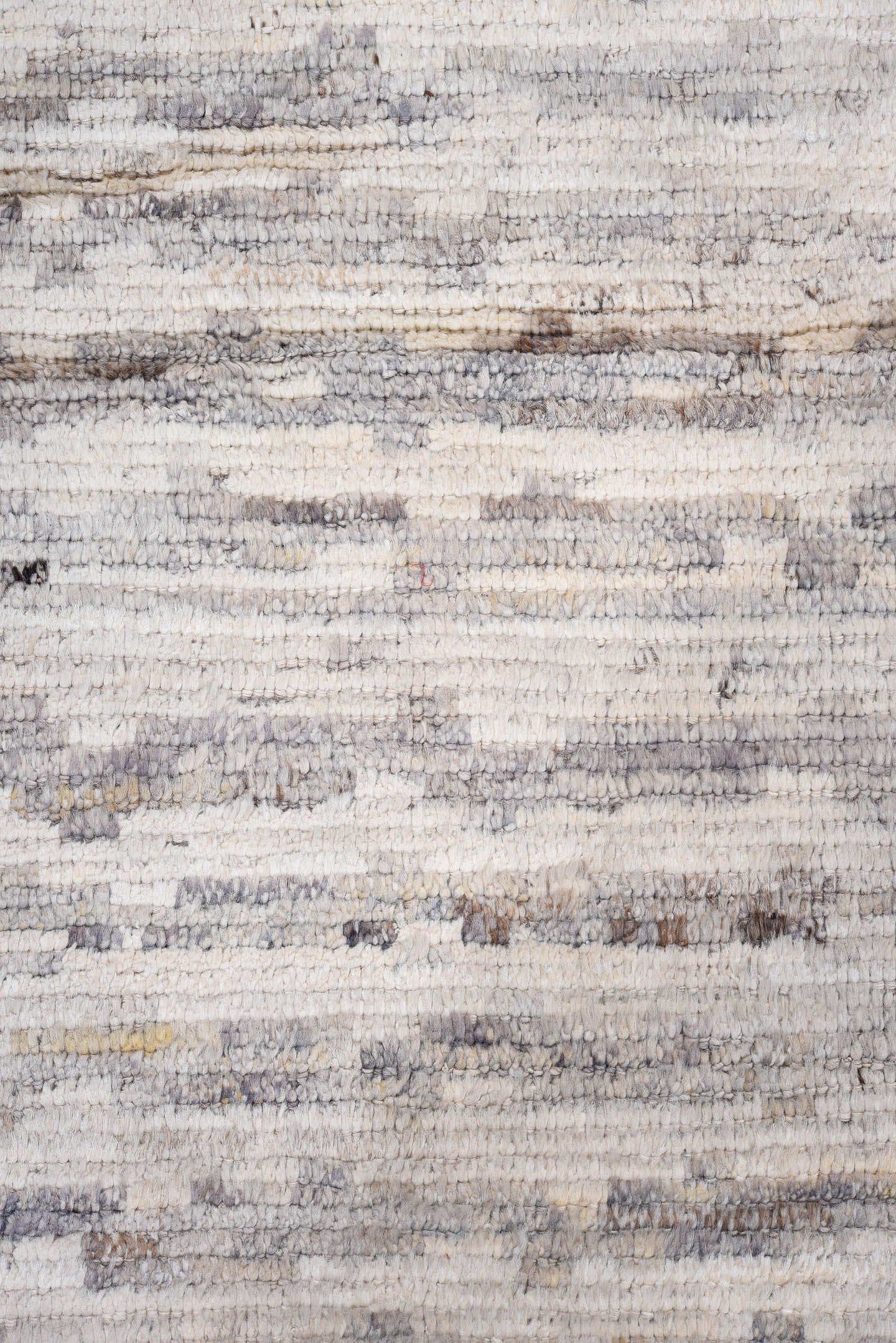 3' x 9' one-of-a-kind handmade vintage Tulu runner rug. Color palette: ivory, gray, taupe, charcoal, cream, beige, black
