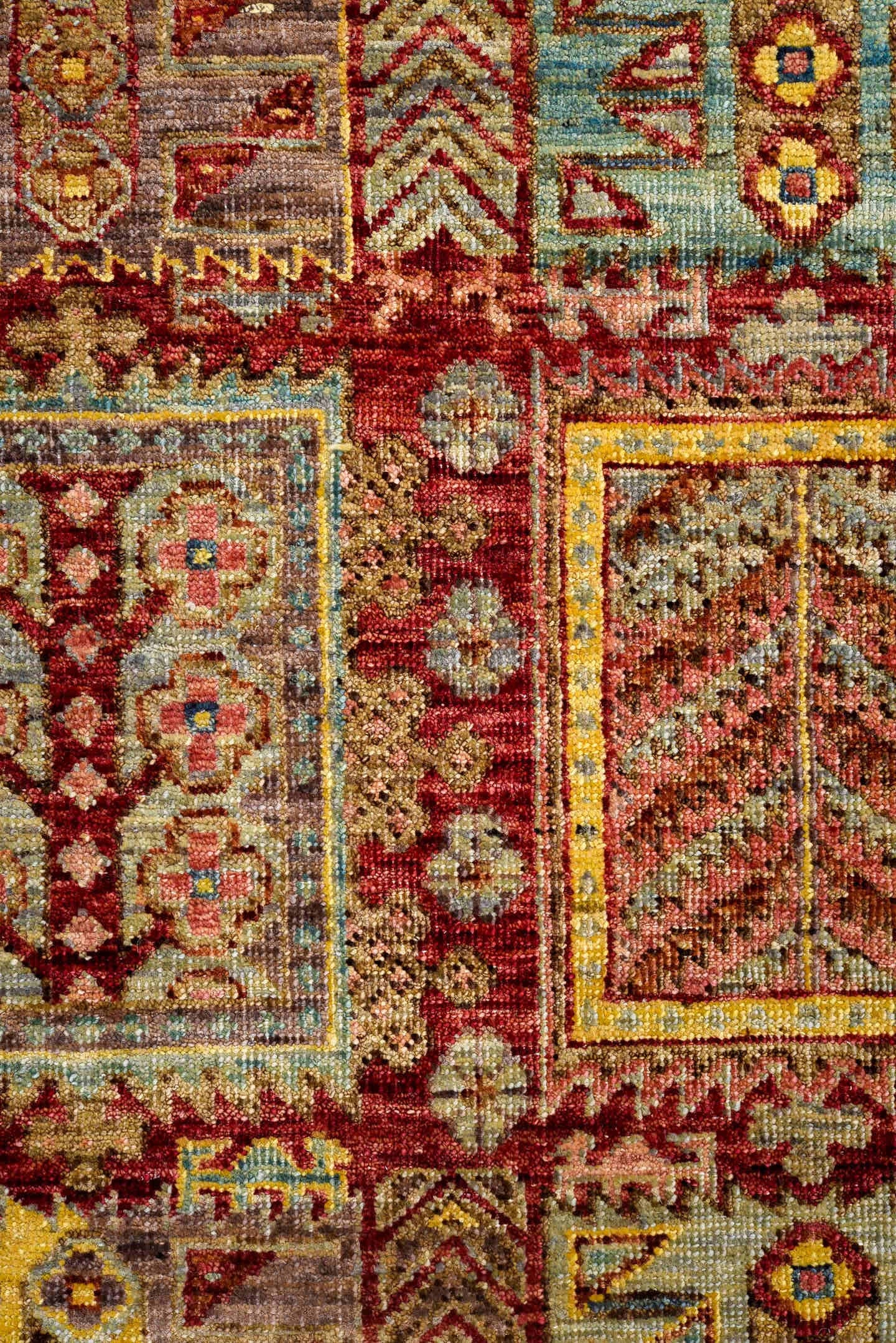2' x 9' one-of-a-kind handmade vintage Oushak runner rug. Color palette: ivory, aqua, rust, gold, brick, taupe, sage, brown