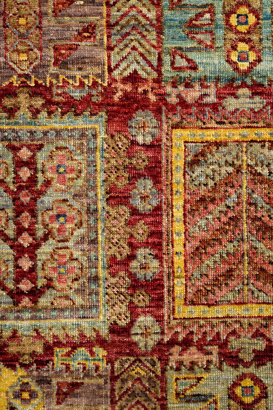 2' x 9' one-of-a-kind handmade vintage Oushak runner rug. Color palette: ivory, aqua, rust, gold, brick, taupe, sage, brown