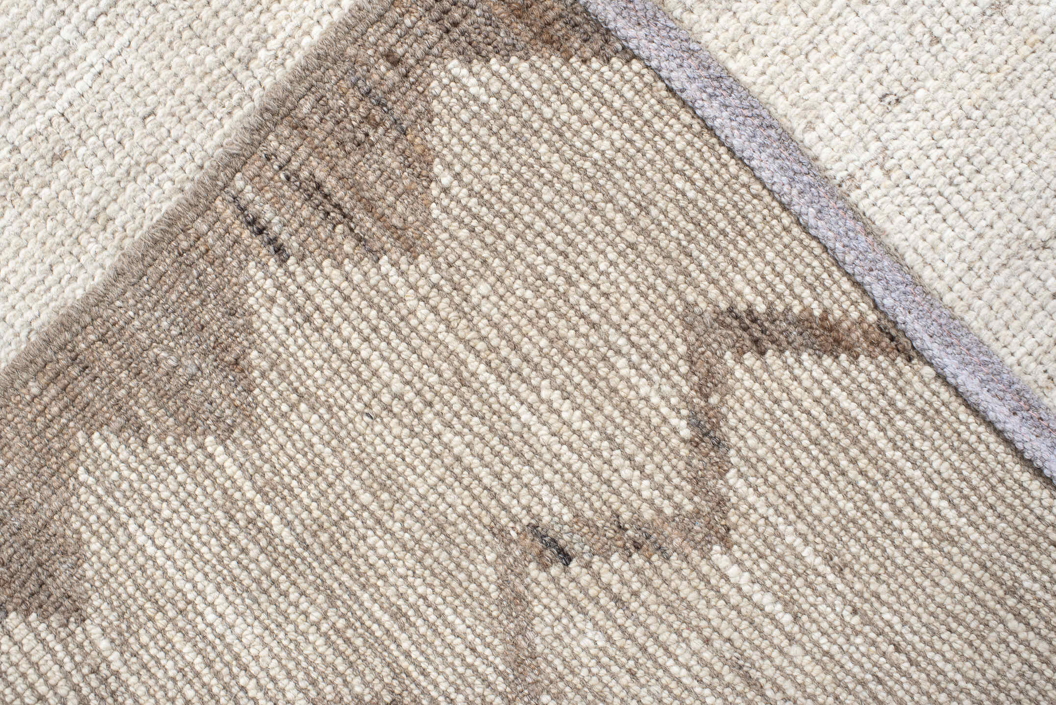 8' x 9' one-of-a-kind handmade vintage Tulu rug. Color palette: ivory, taupe, beige, cream, gray